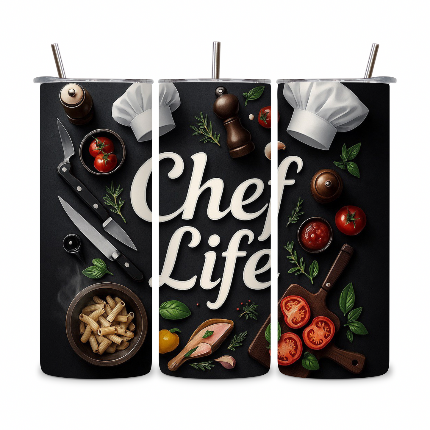 20 OZ Chef Life Stainless Steel Tumblers
