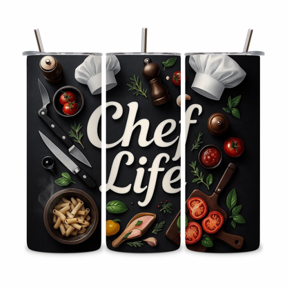 20 OZ Chef Life Stainless Steel Tumblers