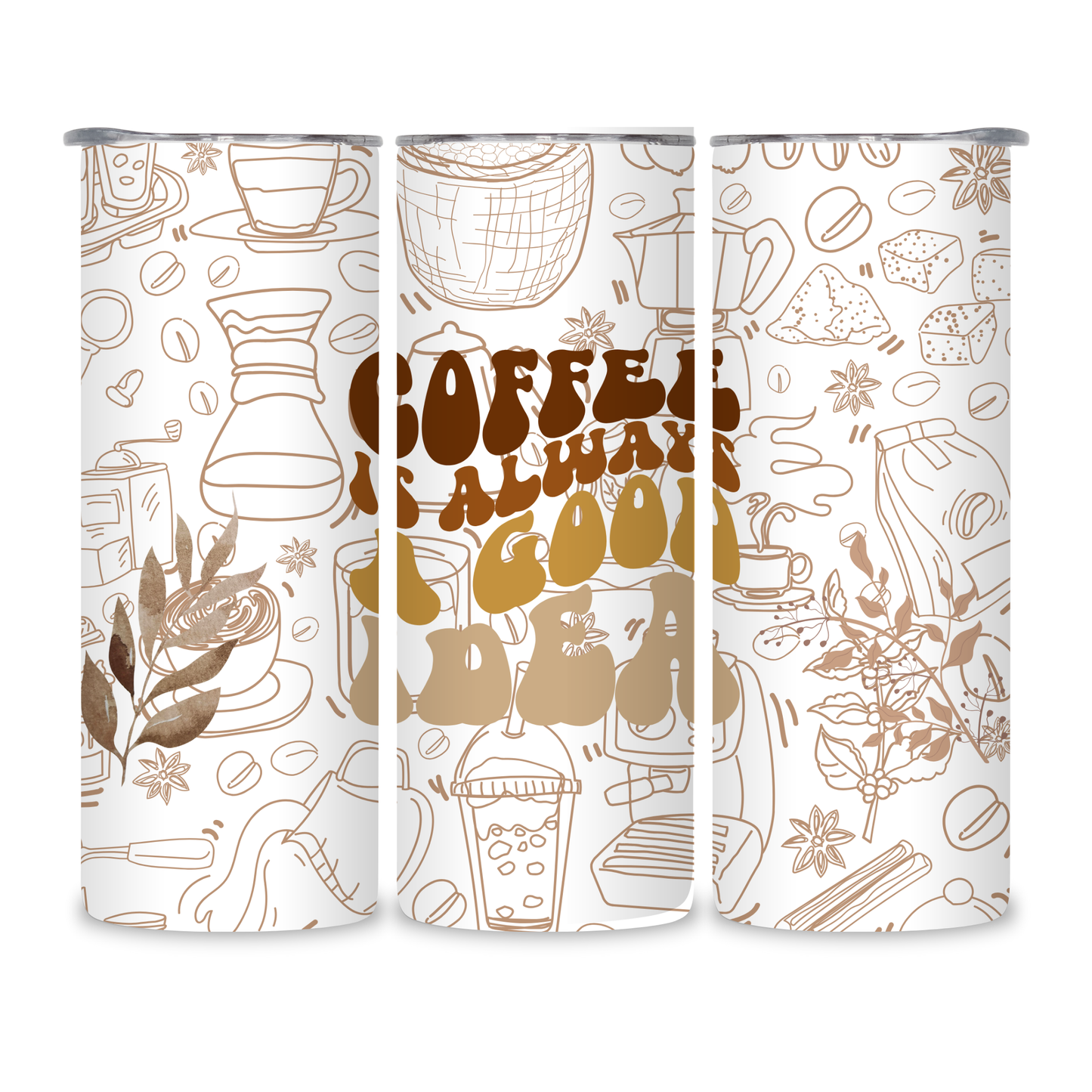 20 OZ Coffee Design Stainless Steel Tumblers