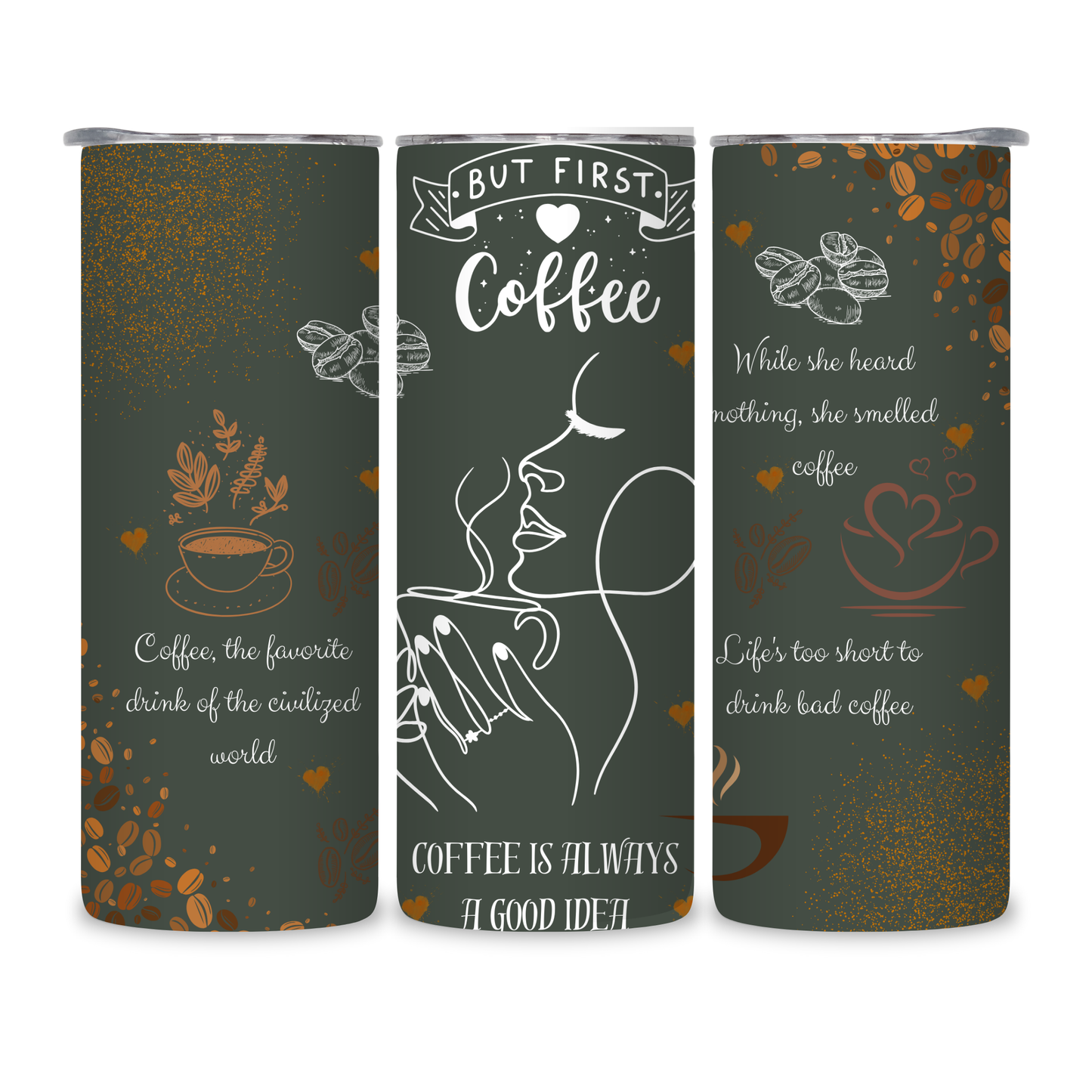 20 OZ Coffee Design Stainless Steel Tumblers