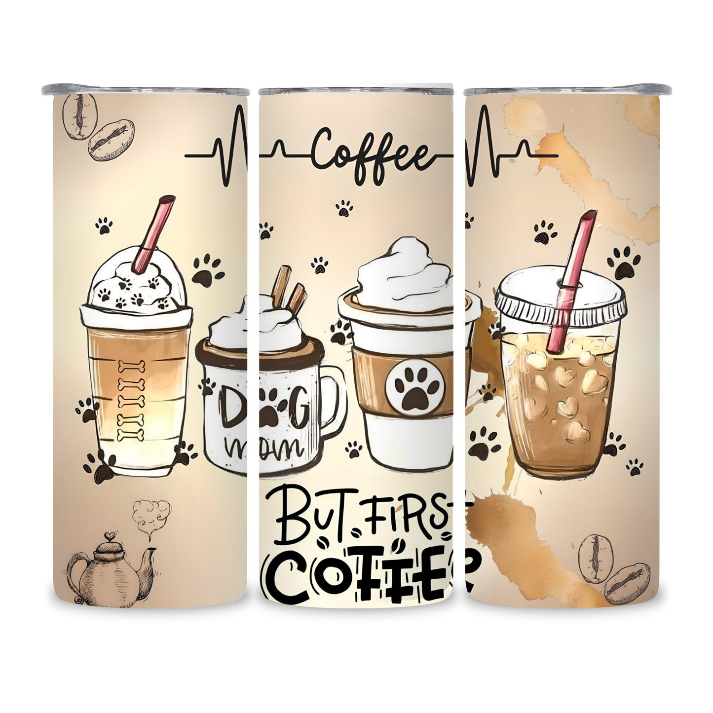 20 OZ Coffee Design Stainless Steel Tumblers