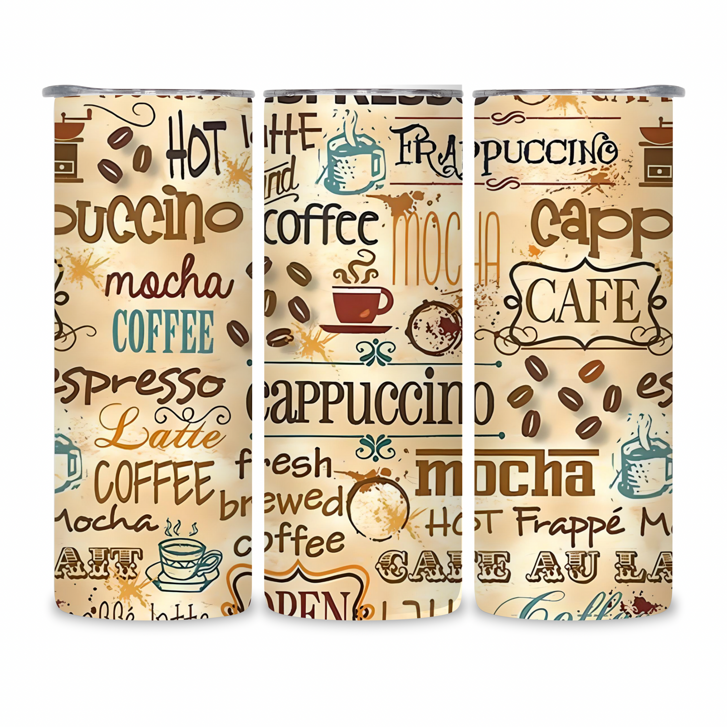20 OZ Coffee Design Stainless Steel Tumblers
