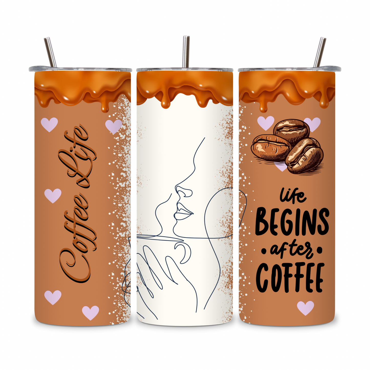 20 OZ Coffee Design Stainless Steel Tumblers