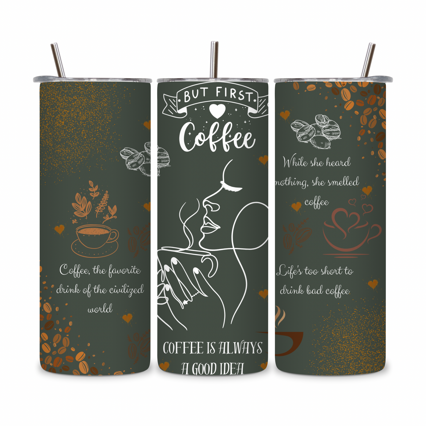 20 OZ Coffee Design Stainless Steel Tumblers