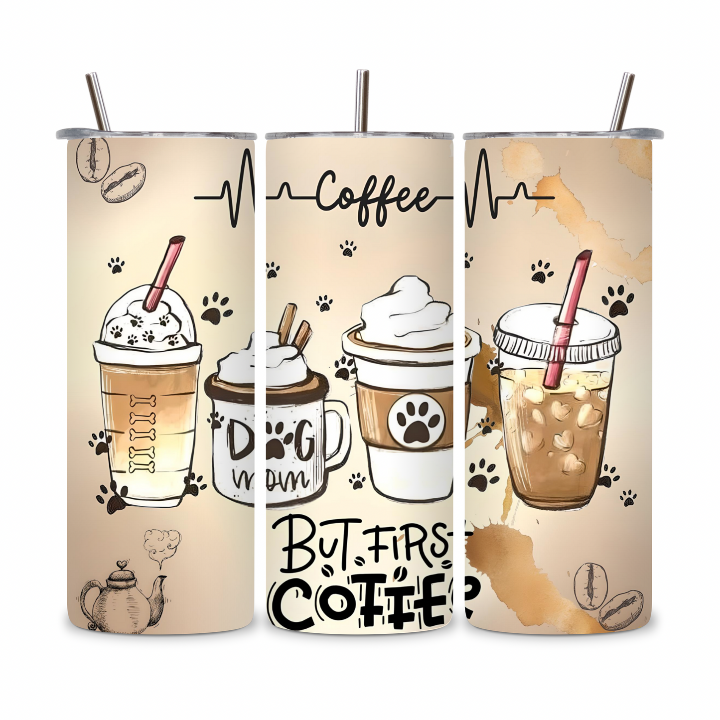 20 OZ Coffee Design Stainless Steel Tumblers