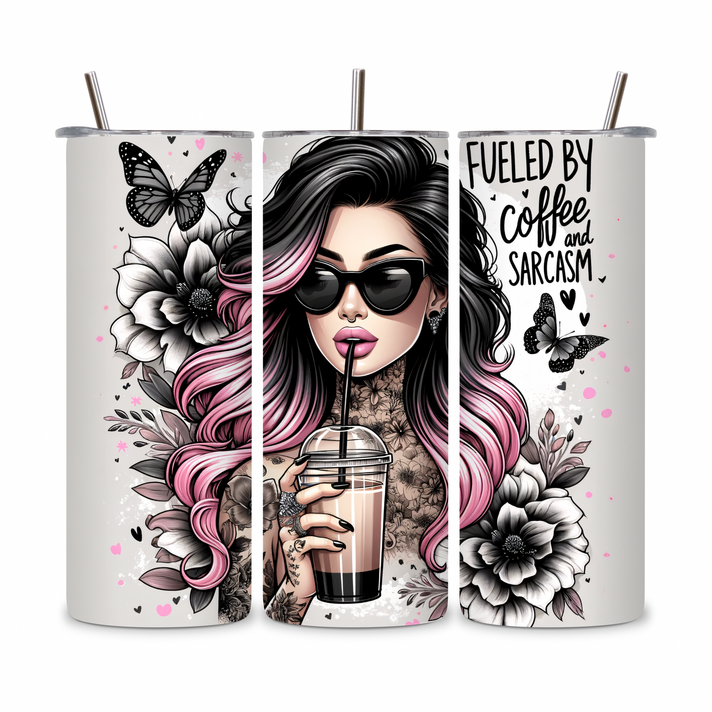 20 OZ Coffee Design Stainless Steel Tumblers