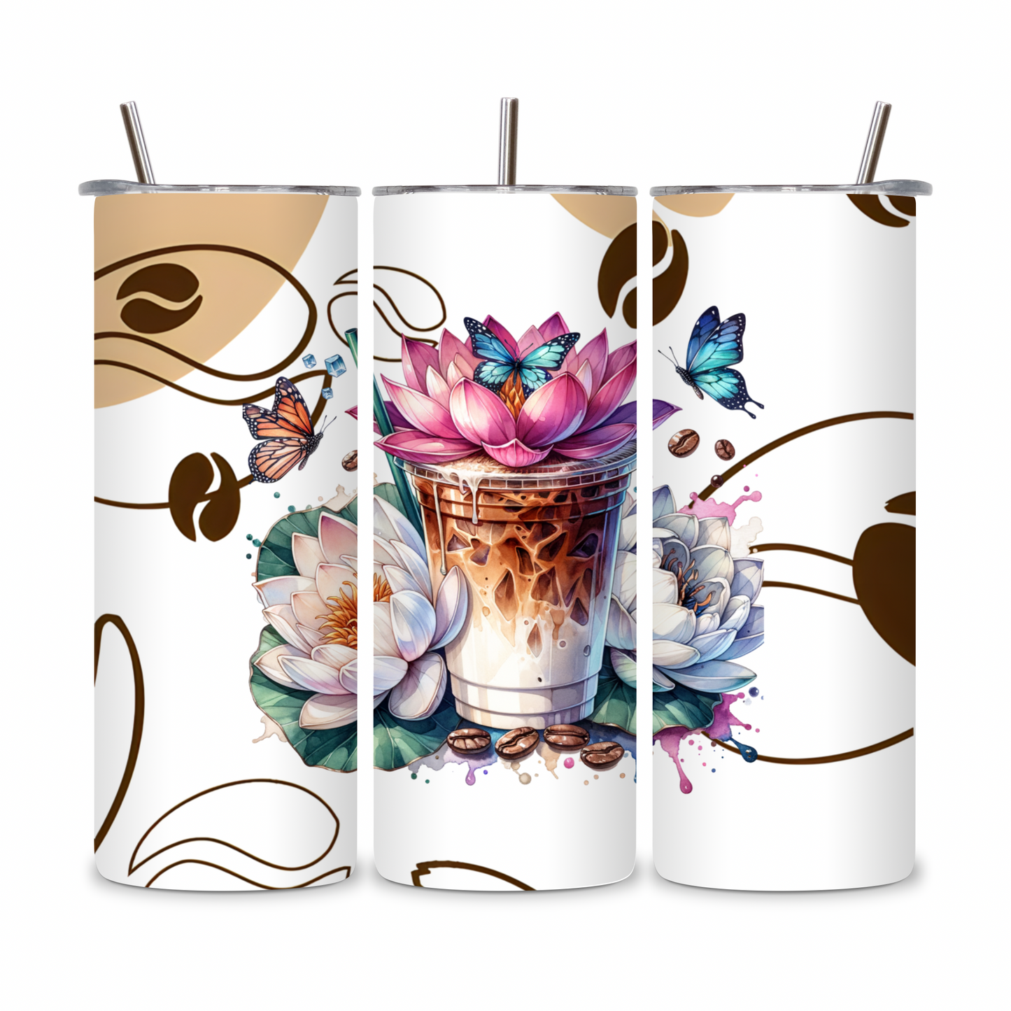 20 OZ Coffee Design Stainless Steel Tumblers