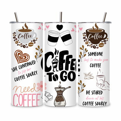 20 OZ Coffee Design Stainless Steel Tumblers