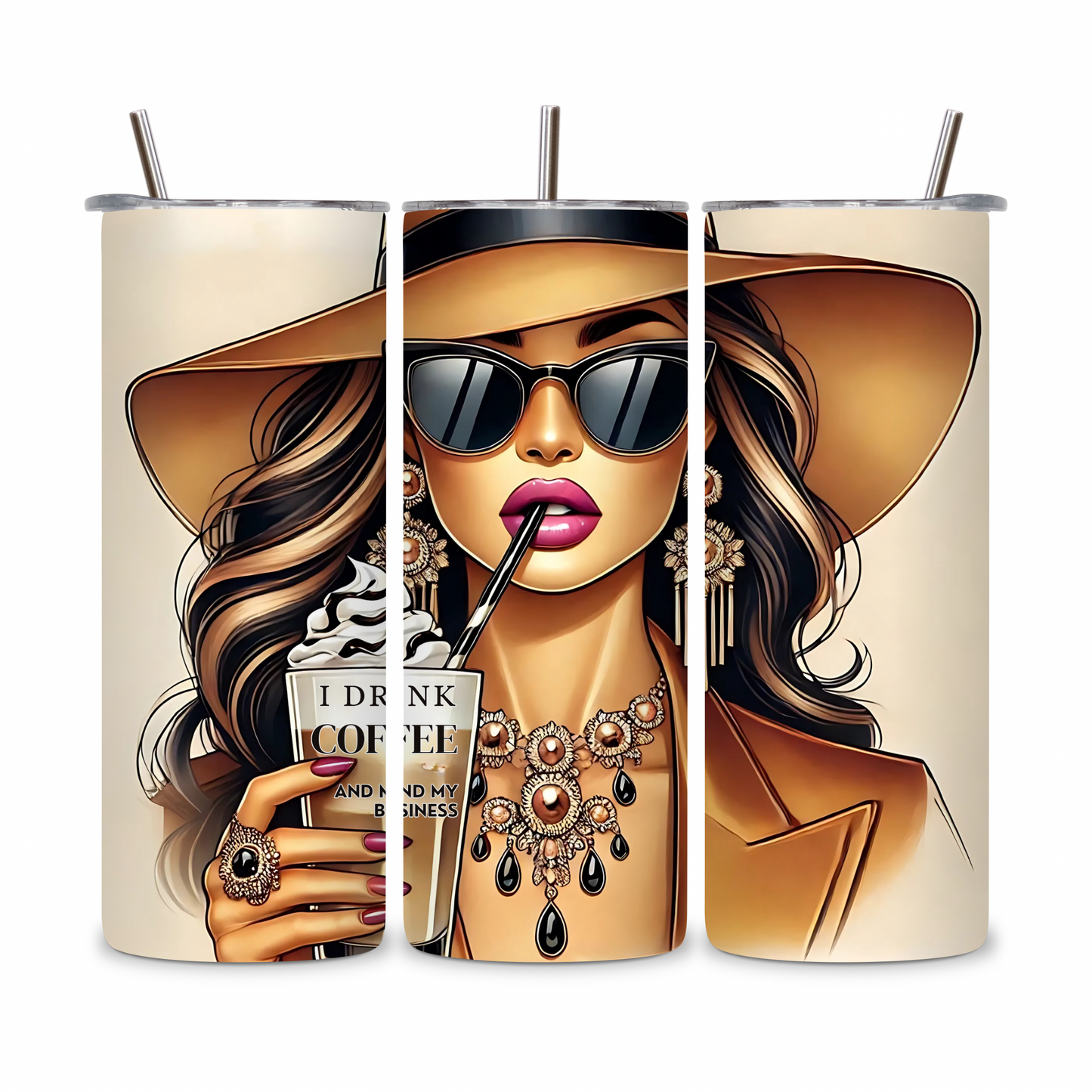 20 OZ Coffee Design Stainless Steel Tumblers