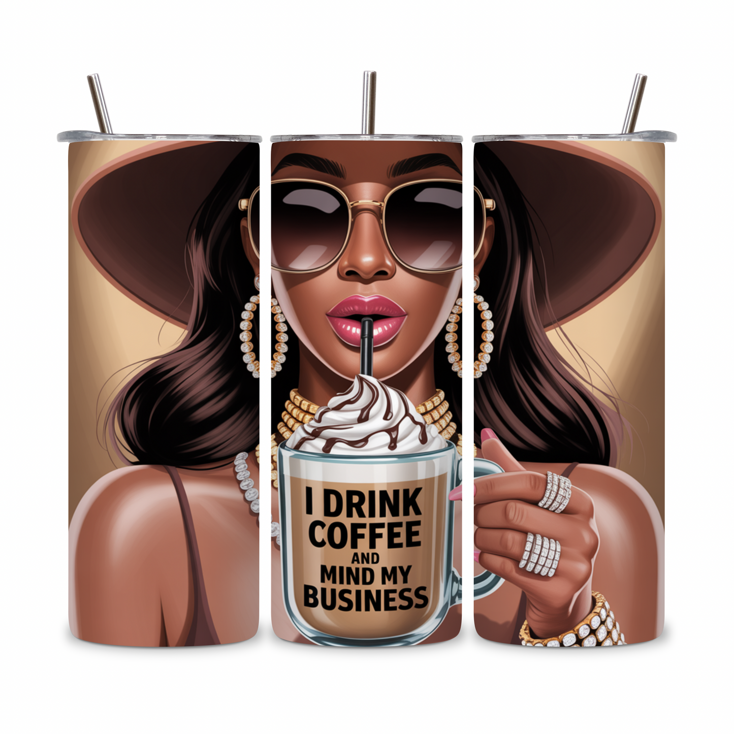 20 OZ Coffee Design Stainless Steel Tumblers