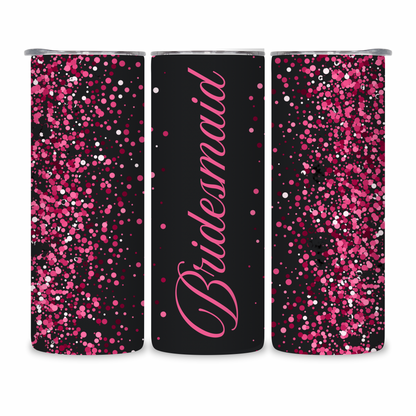 20 OZ Floral Bridesmaid Stainless Steel Tumblers