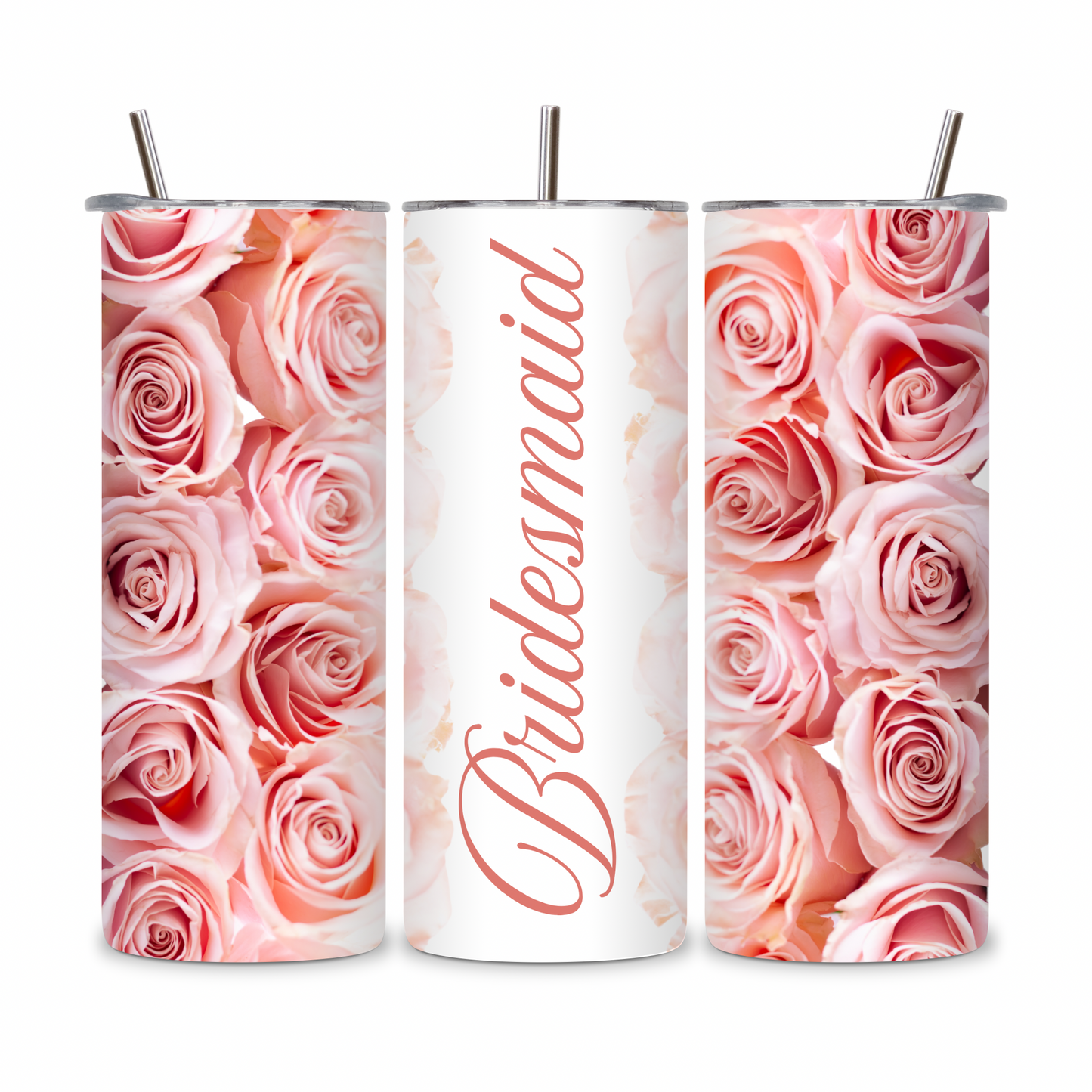 20 OZ Floral Bridesmaid Stainless Steel Tumblers