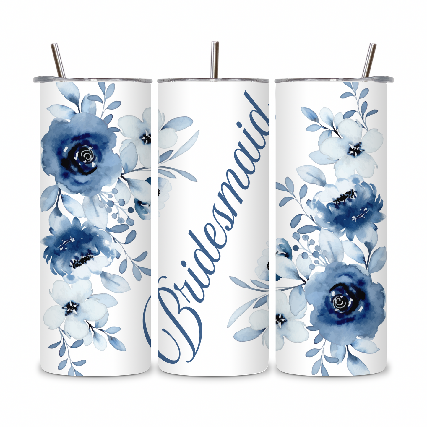20 OZ Floral Bridesmaid Stainless Steel Tumblers