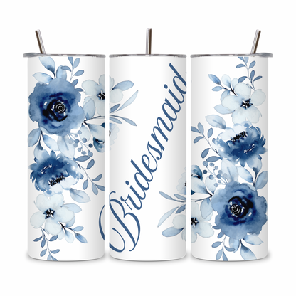 20 OZ Floral Bridesmaid Stainless Steel Tumblers