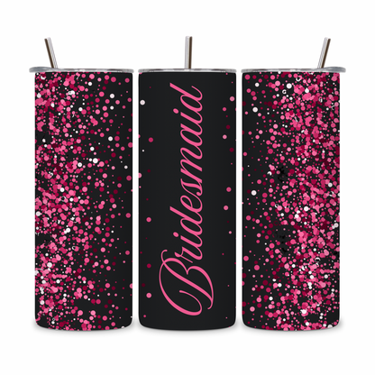 20 OZ Floral Bridesmaid Stainless Steel Tumblers