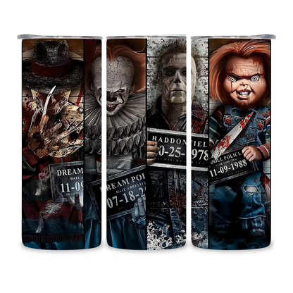 20 OZ Horror Characters Stainless Steel Tumblers