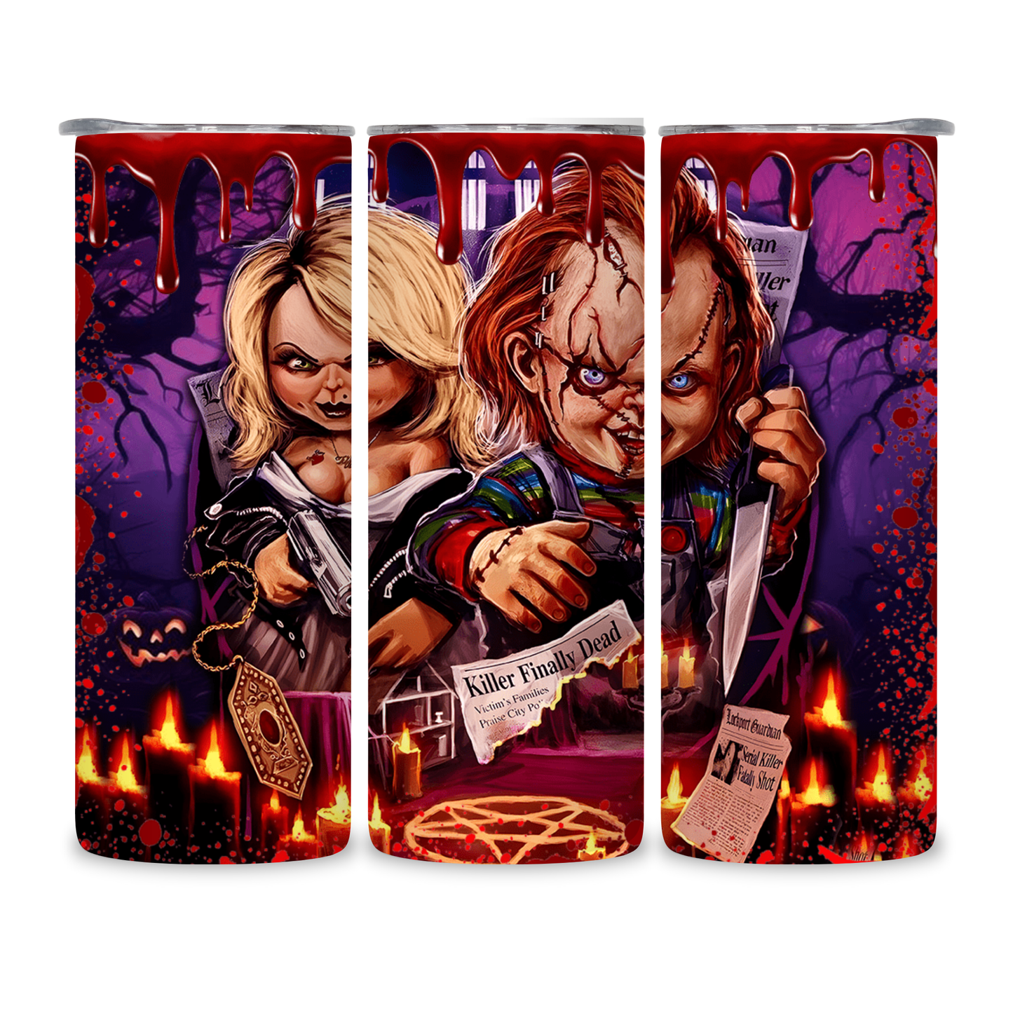 20 OZ Horror Characters Stainless Steel Tumblers