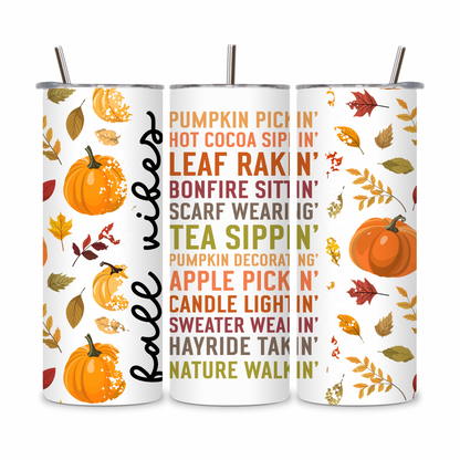 20 OZ Fall Stainless Steel Tumblers