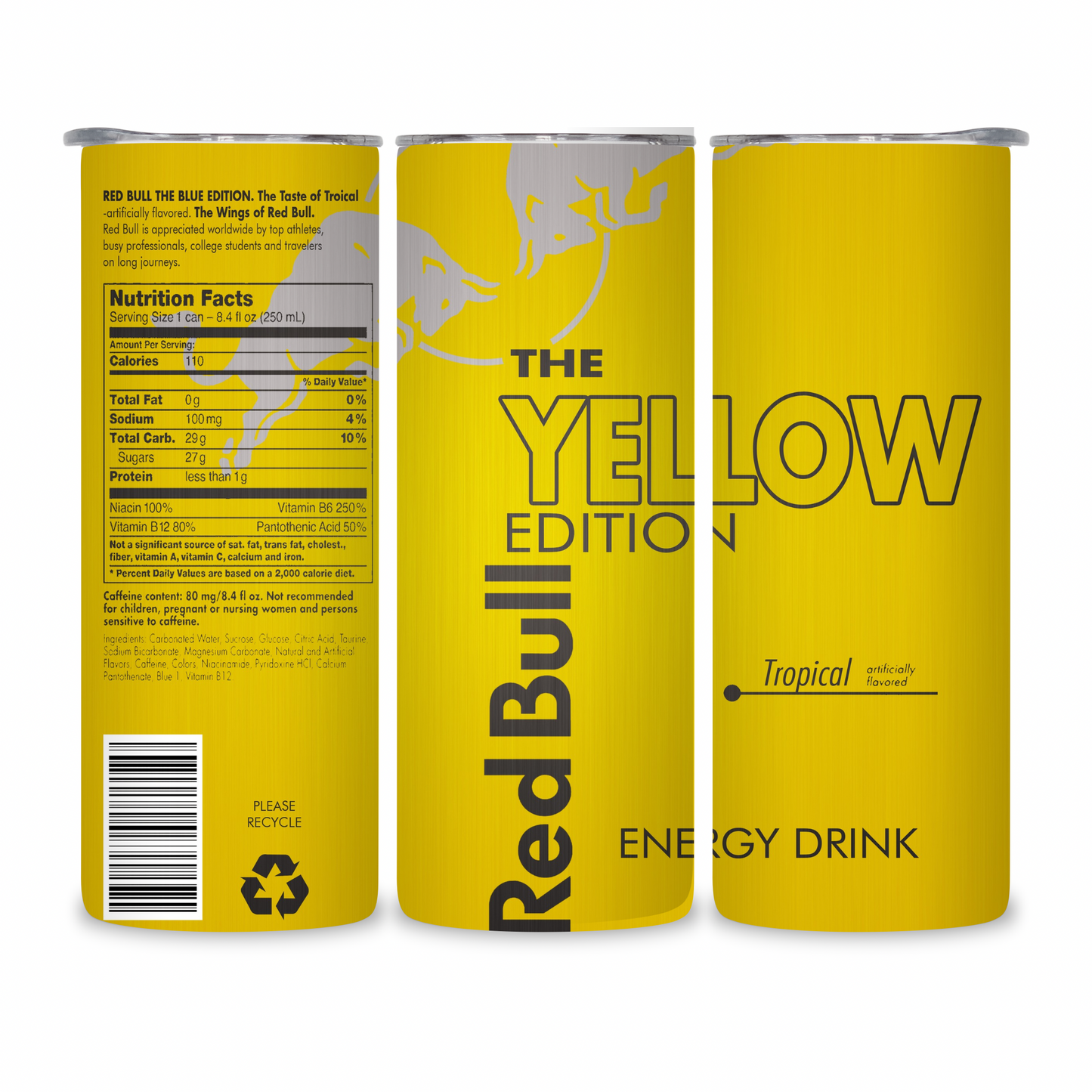 20 OZ Energy Drinks Stainless Steel Tumblers