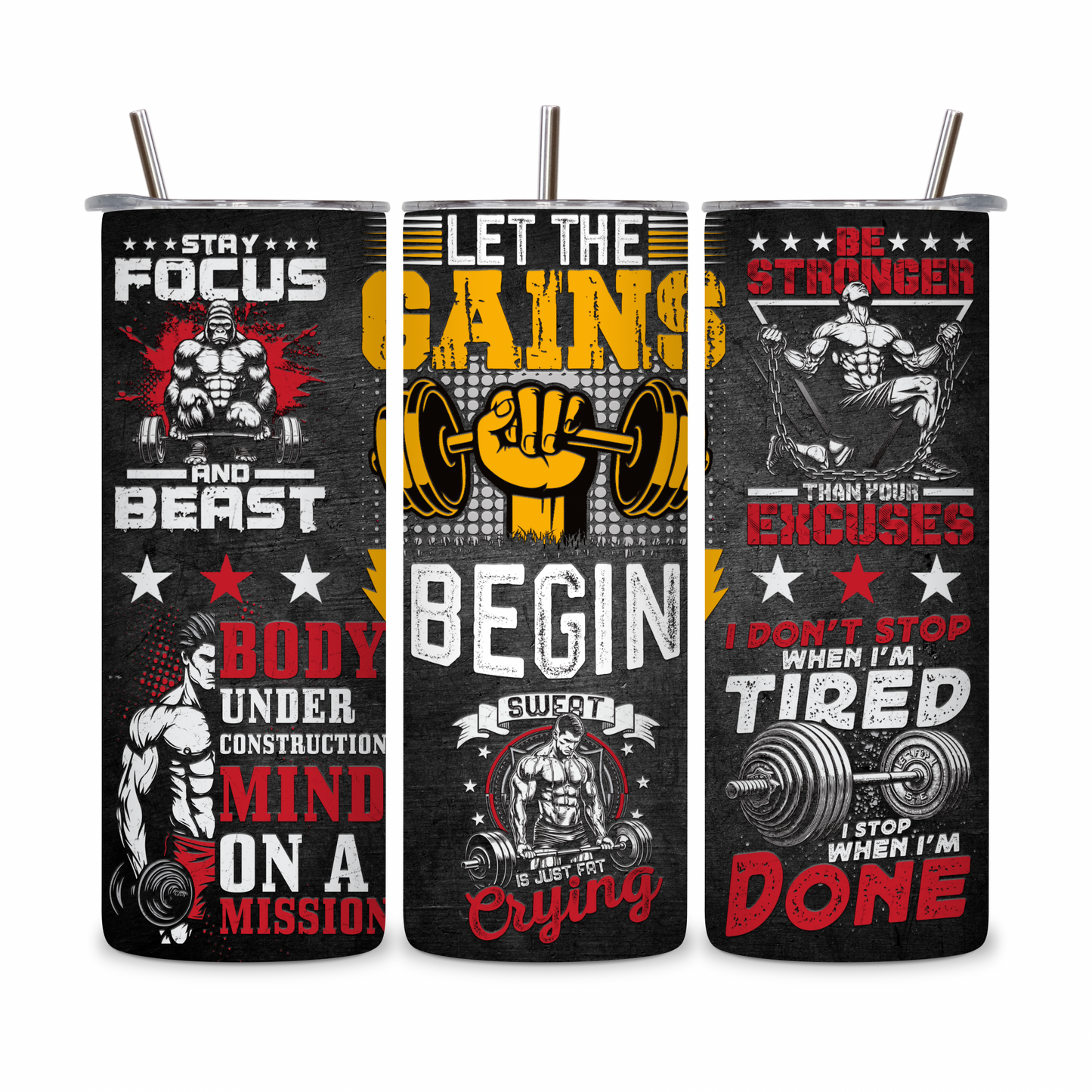 20 OZ Men’s Fitness Stainless Steel Tumblers