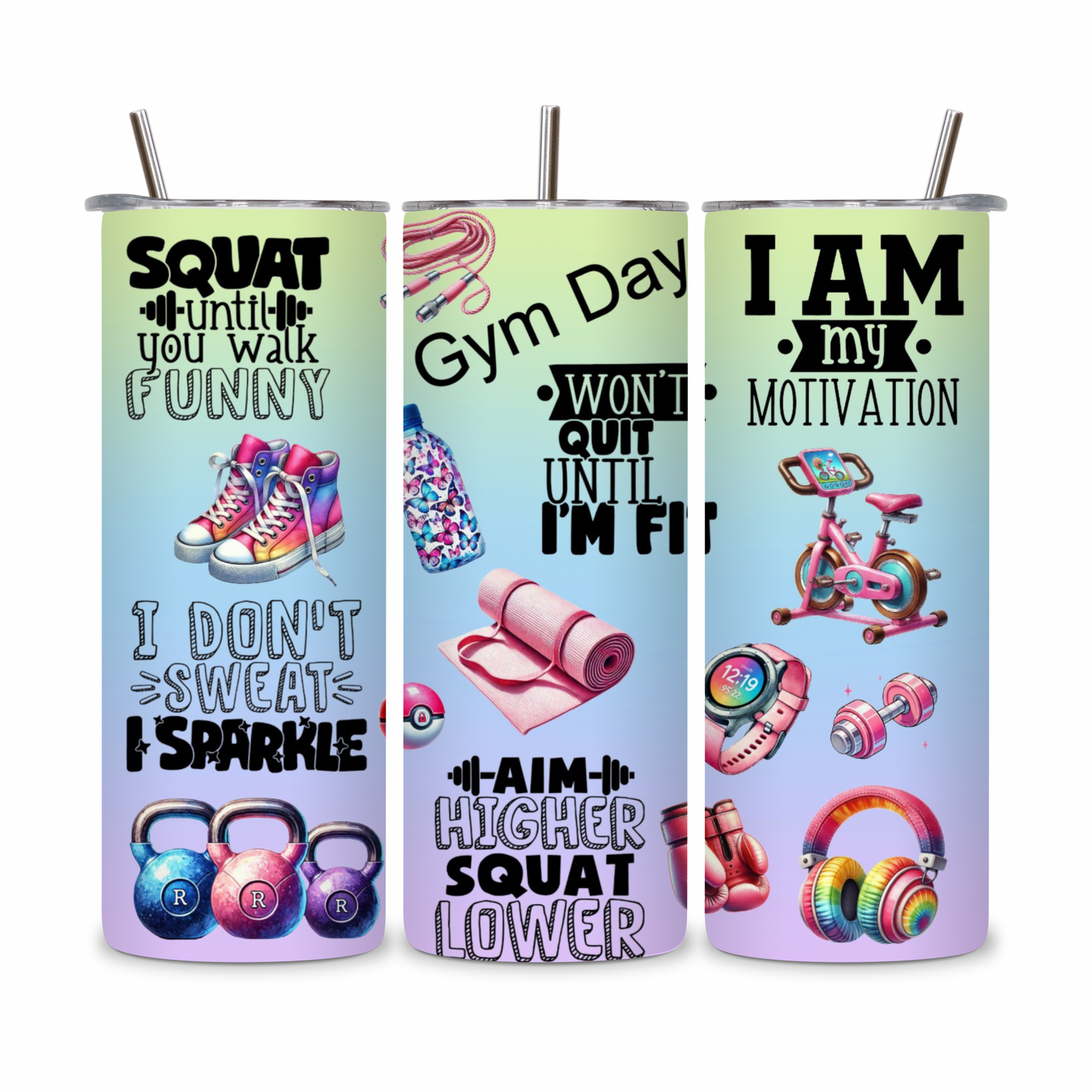 20 OZ Women’s Fitness Stainless Steel Tumblers