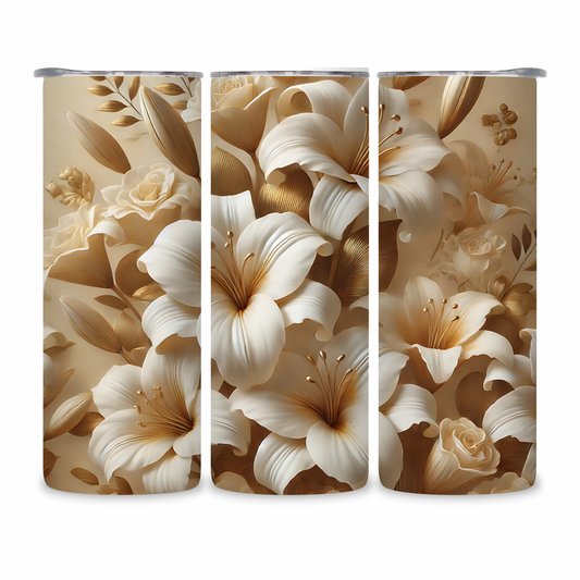 20 OZ Flowers Stainless Steel Tumblers