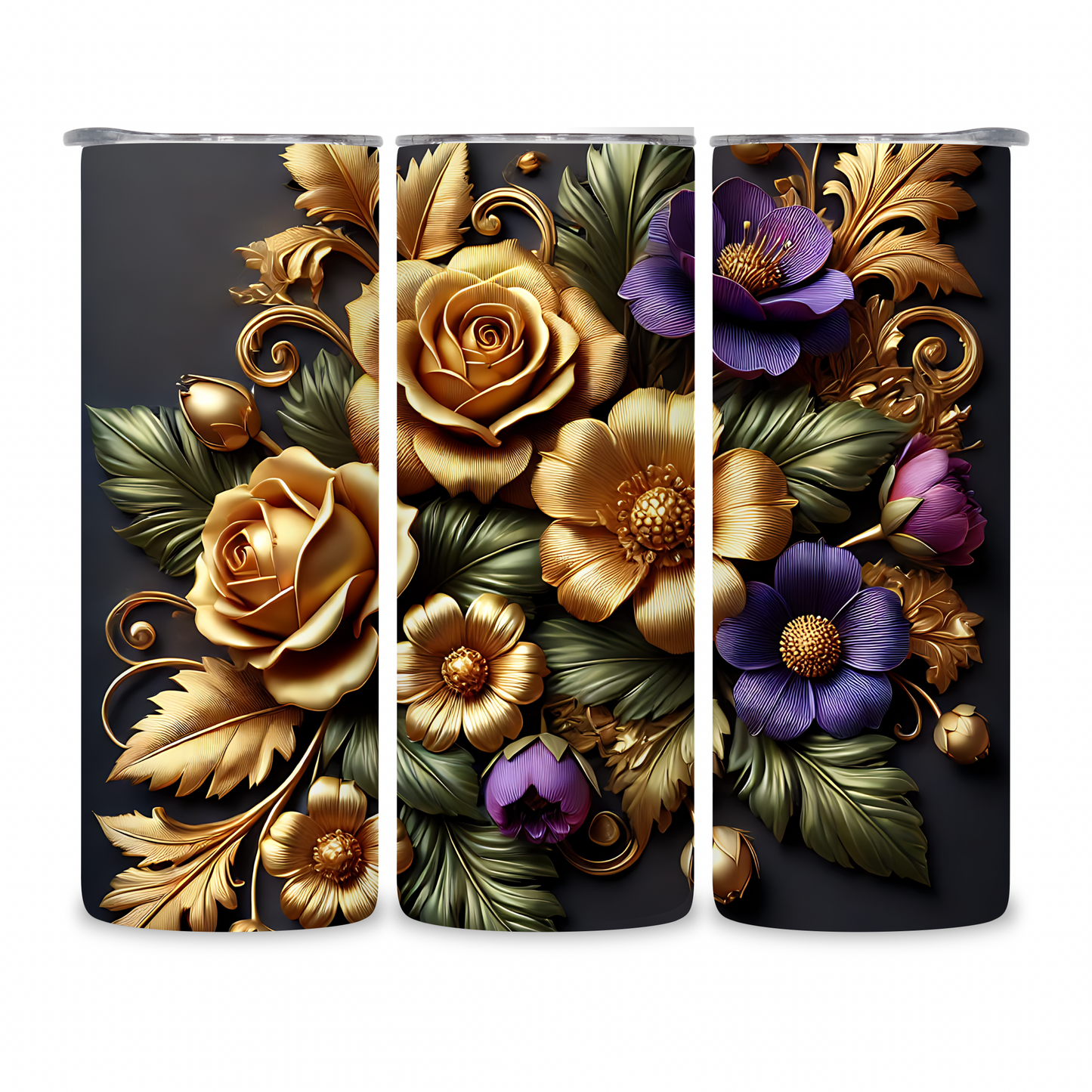 20 OZ Flowers Stainless Steel Tumblers