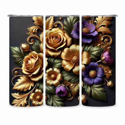 20 OZ Flowers Stainless Steel Tumblers