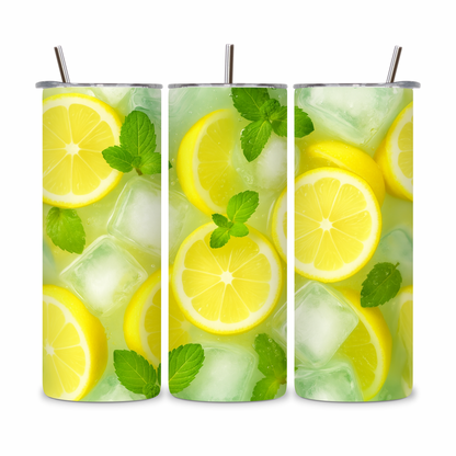 20 OZ Lemon Mint Ice Water Stainless Steel Tumbler