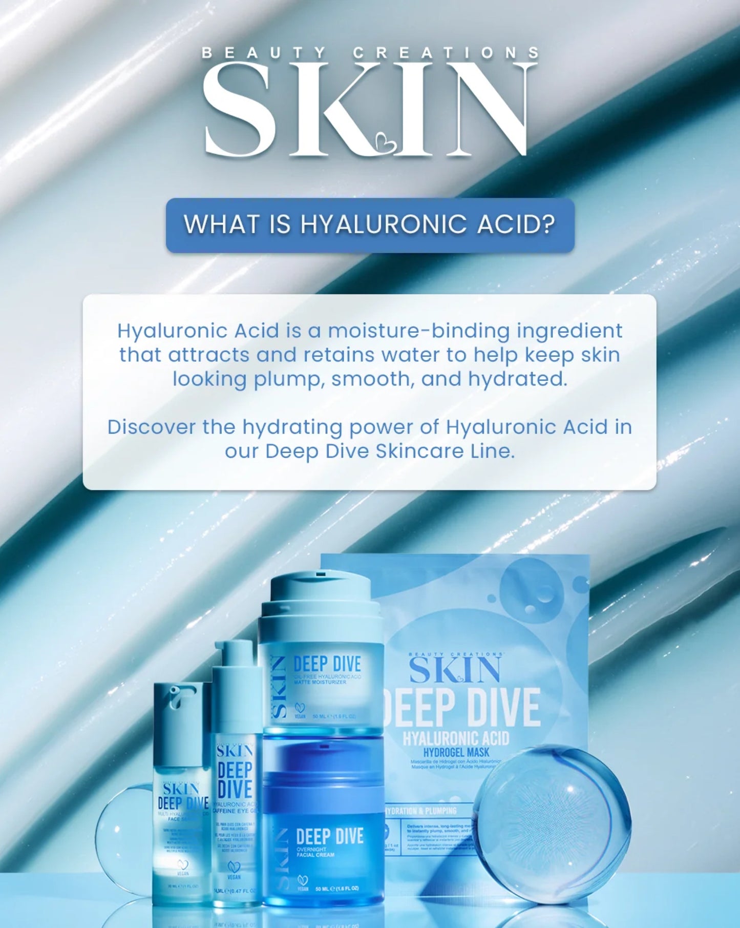 Beauty Creations Skin Deep Dive Multi-Hyaluronic Acid Face Serum