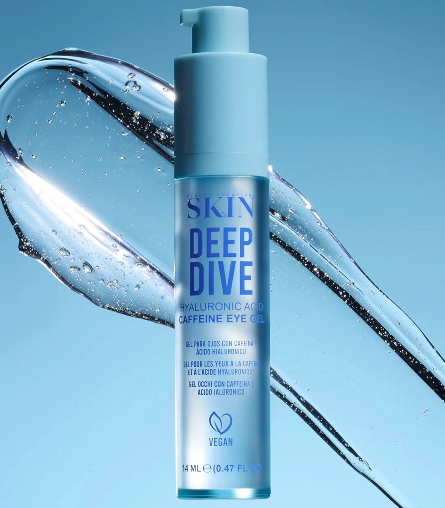 Beauty Creations Skin Deep Dive Hyaluronic Acid Caffeine Eye Gel