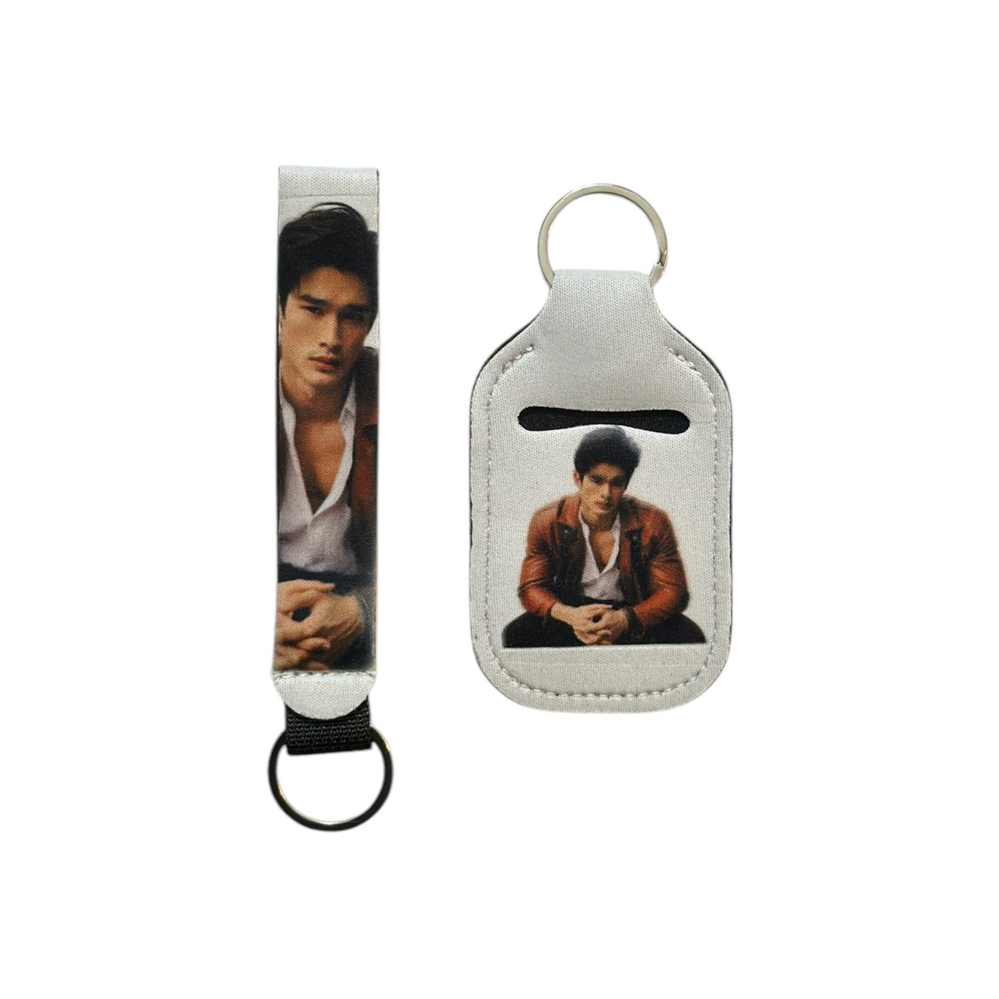 Wristlet Hand Sanitizer Holder Keychain