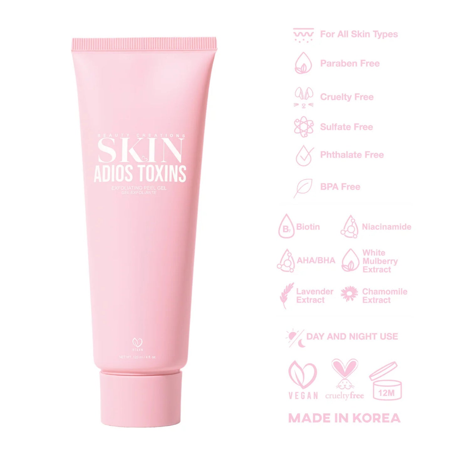 Beauty Creations Skin - Adios Toxins Exfoliating Peel Gel