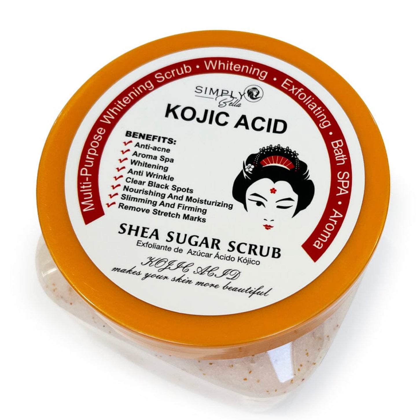 Simply Bella Kojic Acid Sugar Face & Body Scrub