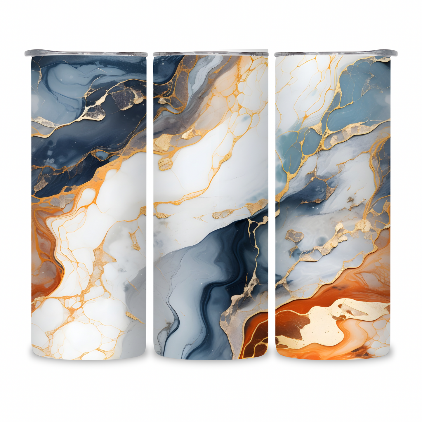 20 OZ Marble Stainless Steel Tumblers