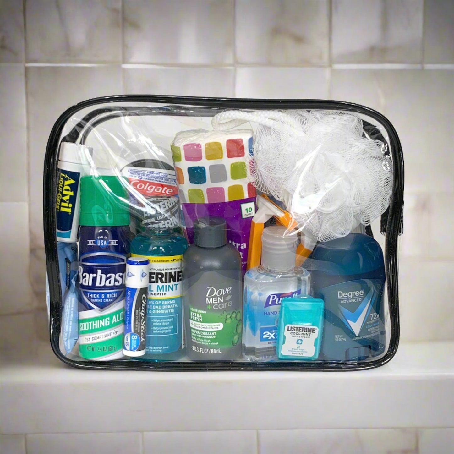 Men’s Essentials 89 Piece Travel Toiletries Bag