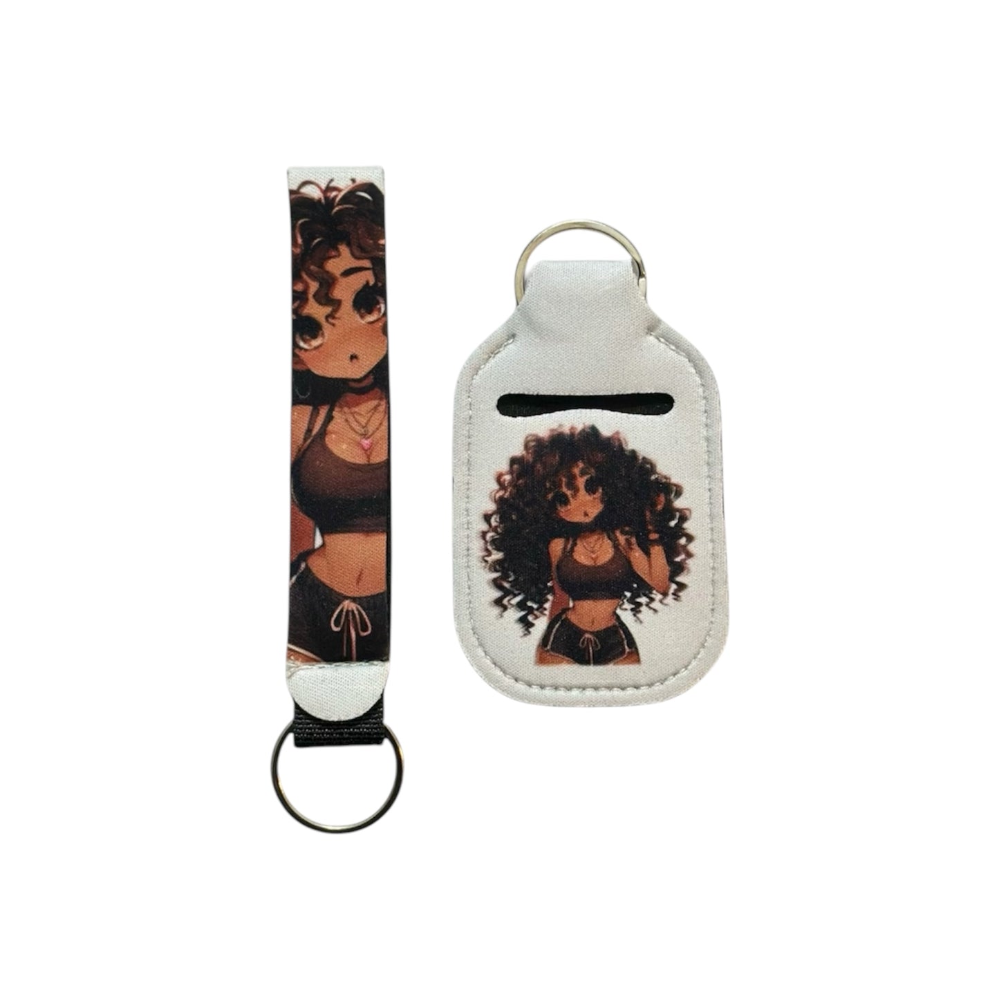 Wristlet Hand Sanitizer Holder Keychain