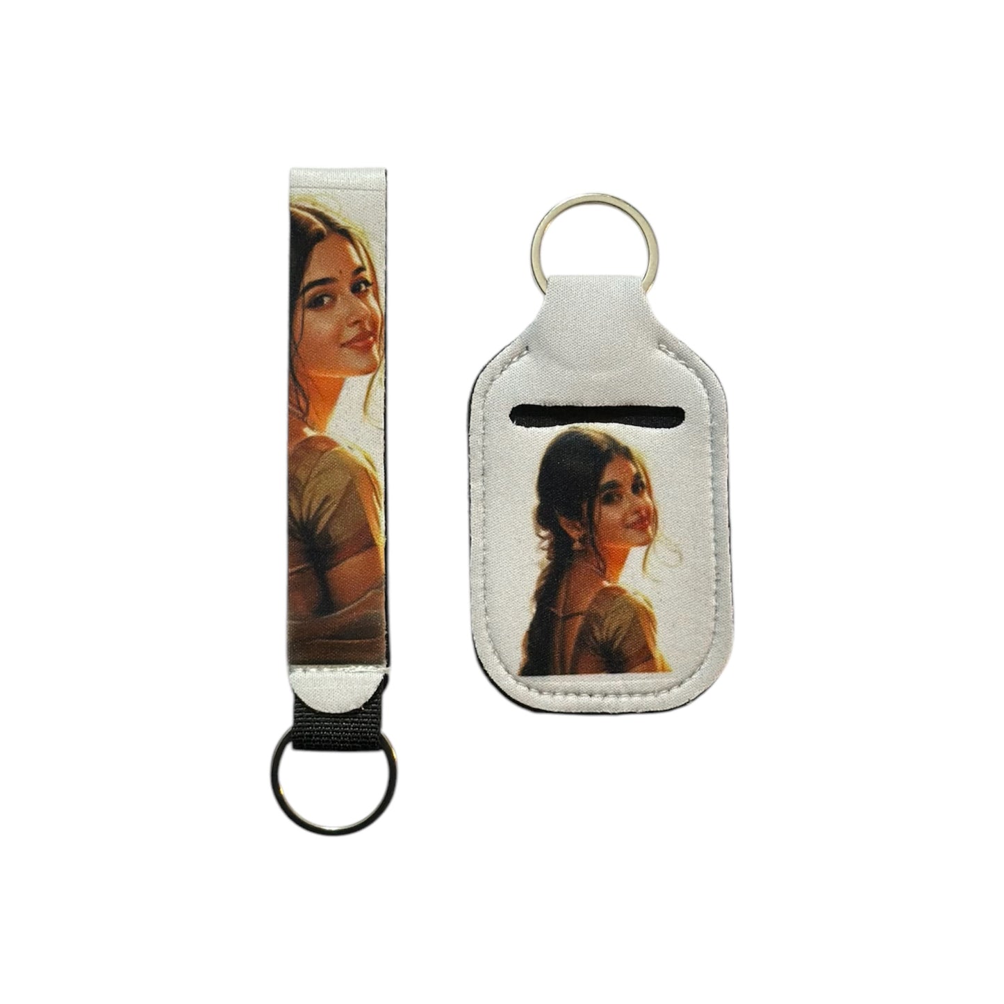 Wristlet Hand Sanitizer Holder Keychain