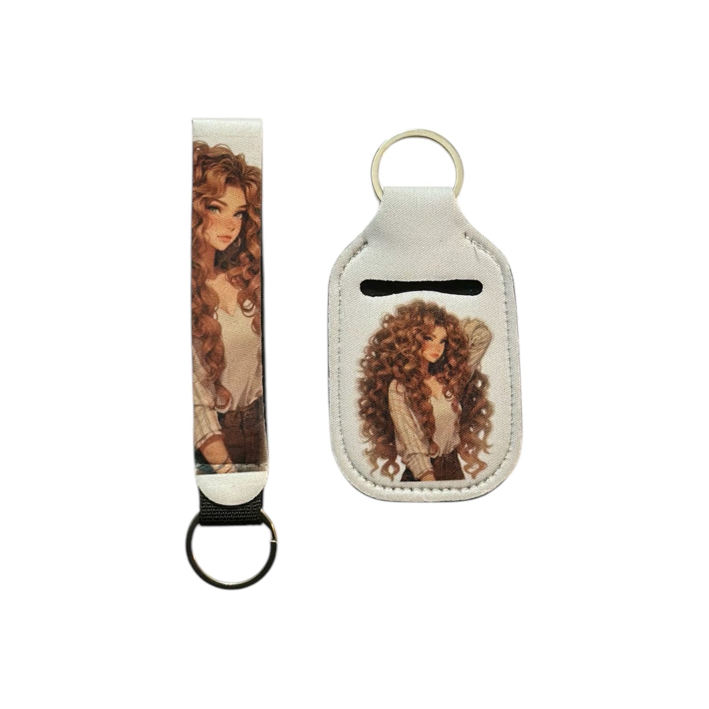 Wristlet Hand Sanitizer Holder Keychain