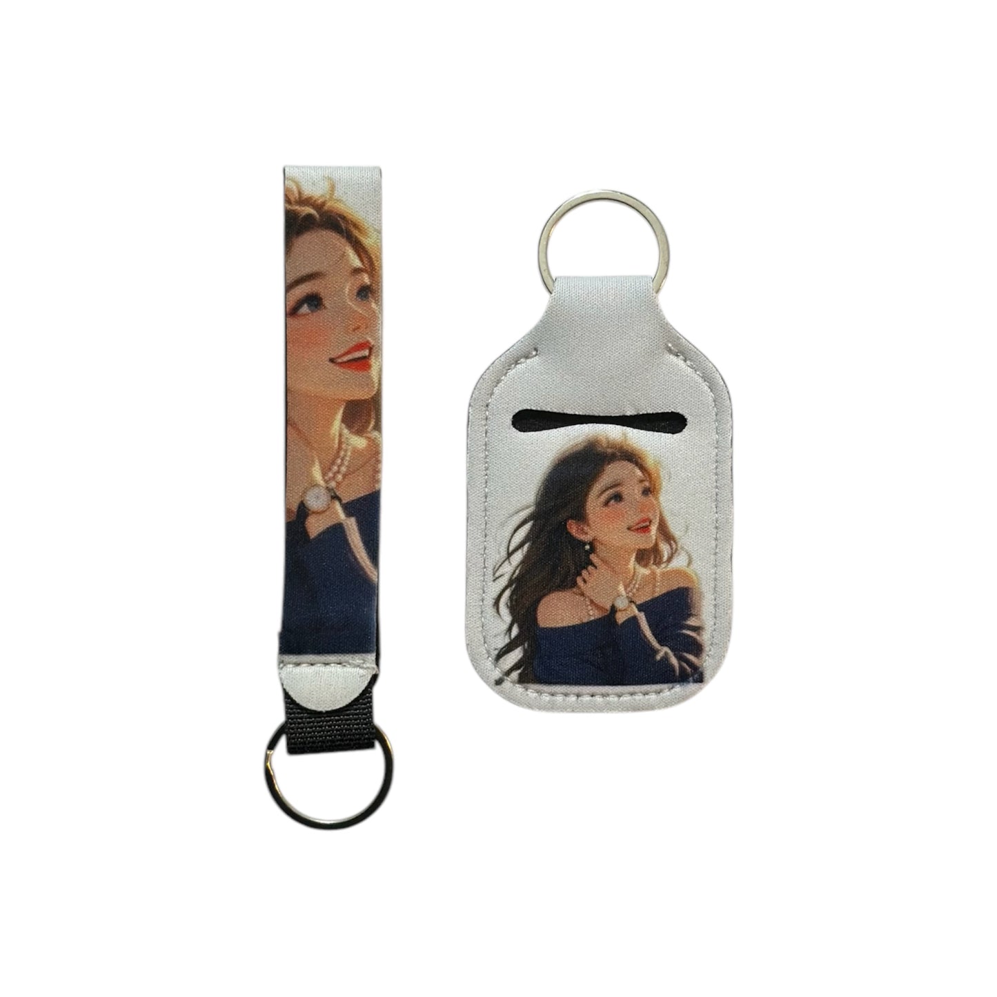Wristlet Hand Sanitizer Holder Keychain