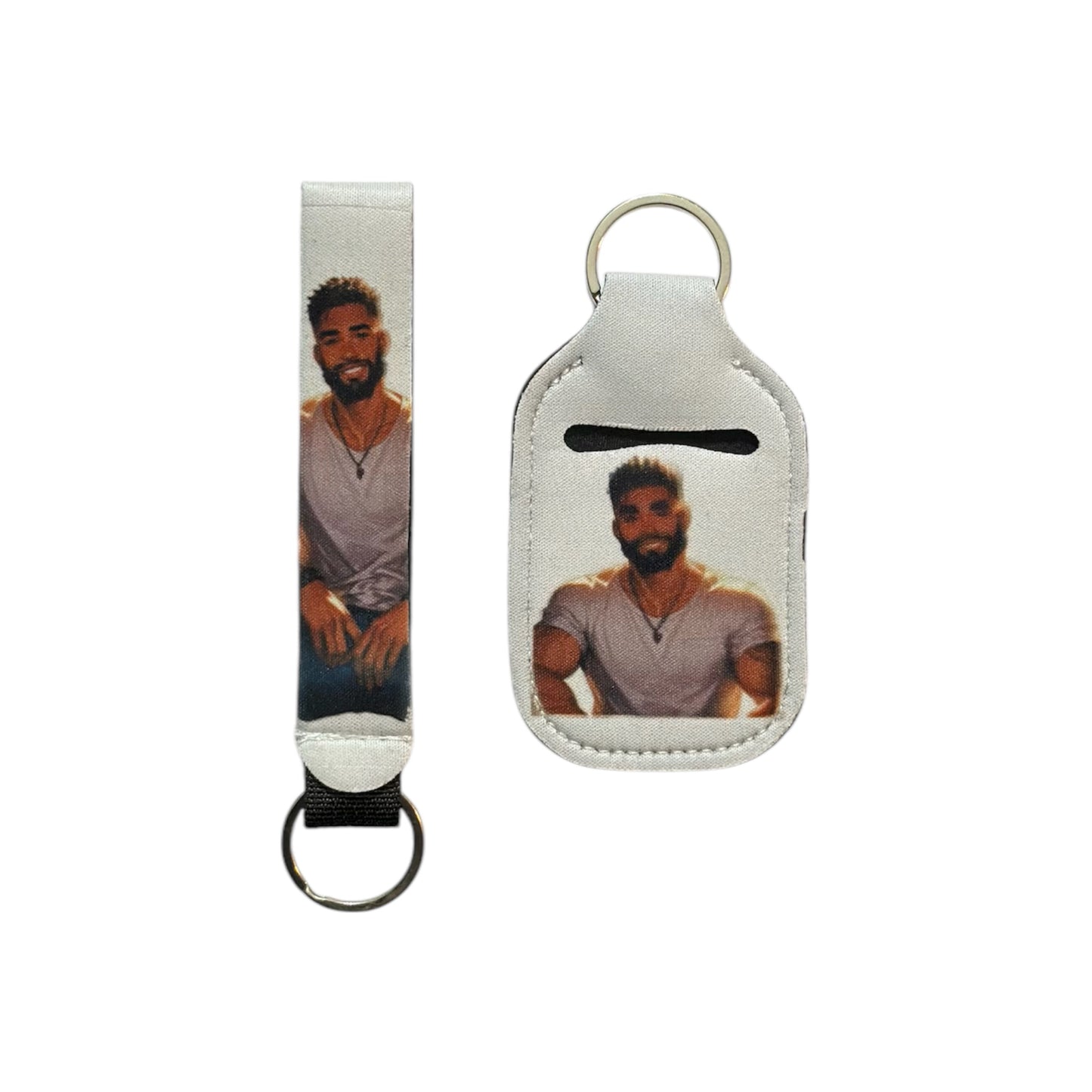 Wristlet Hand Sanitizer Holder Keychain
