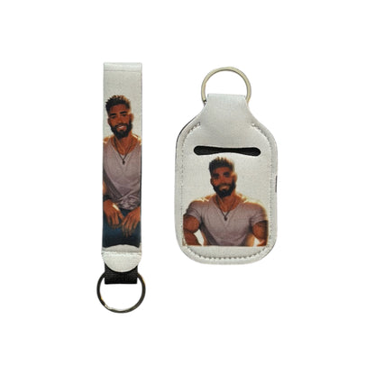Wristlet Hand Sanitizer Holder Keychain