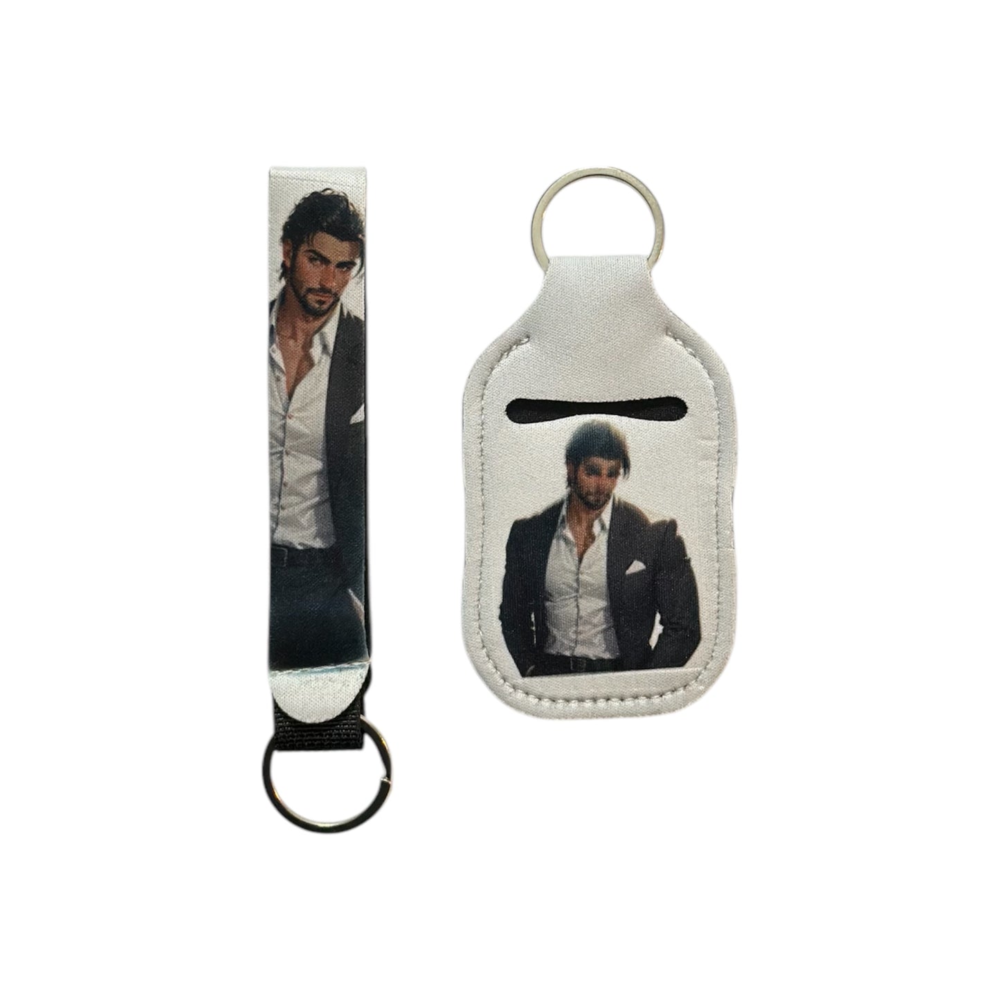Wristlet Hand Sanitizer Holder Keychain