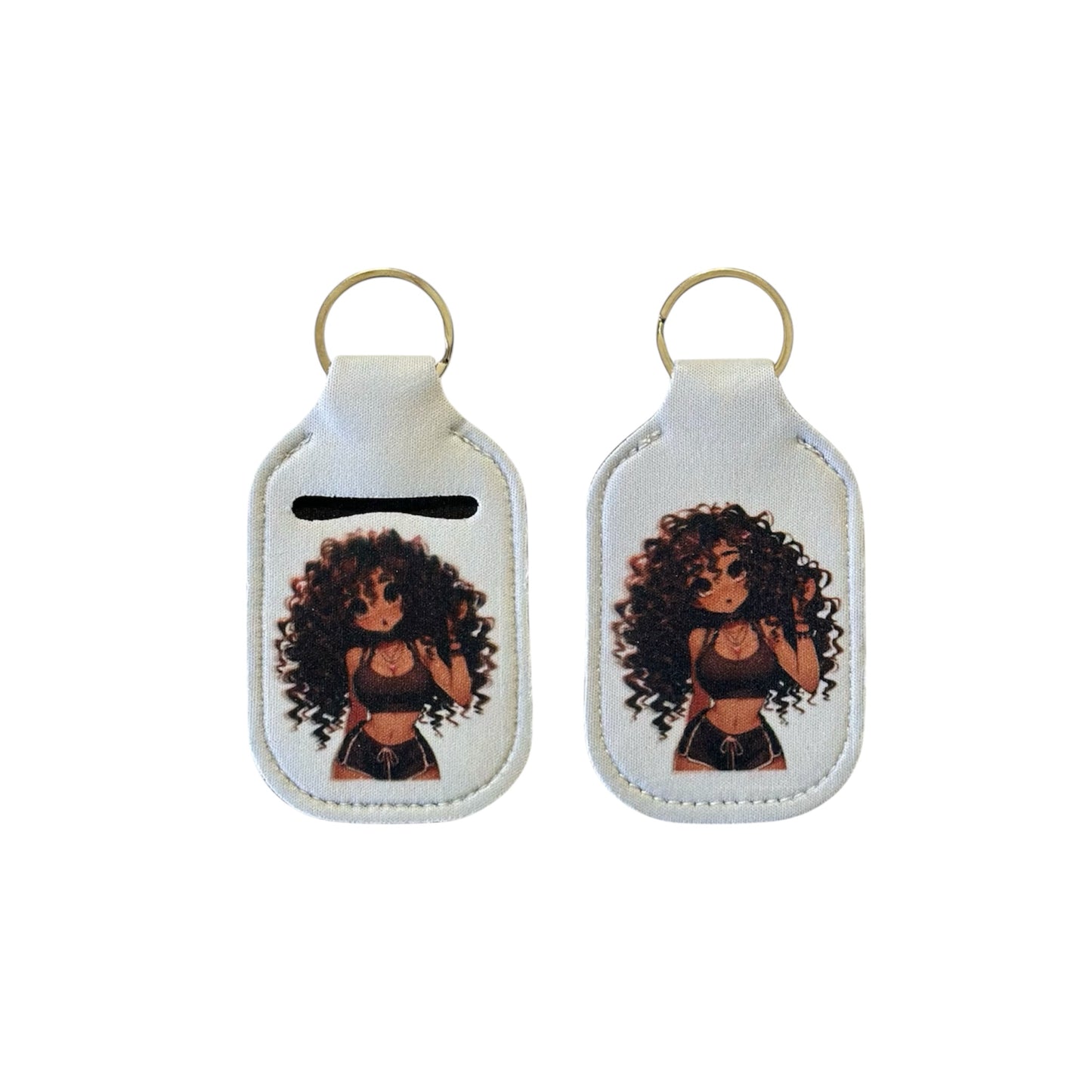 Wristlet Hand Sanitizer Holder Keychain