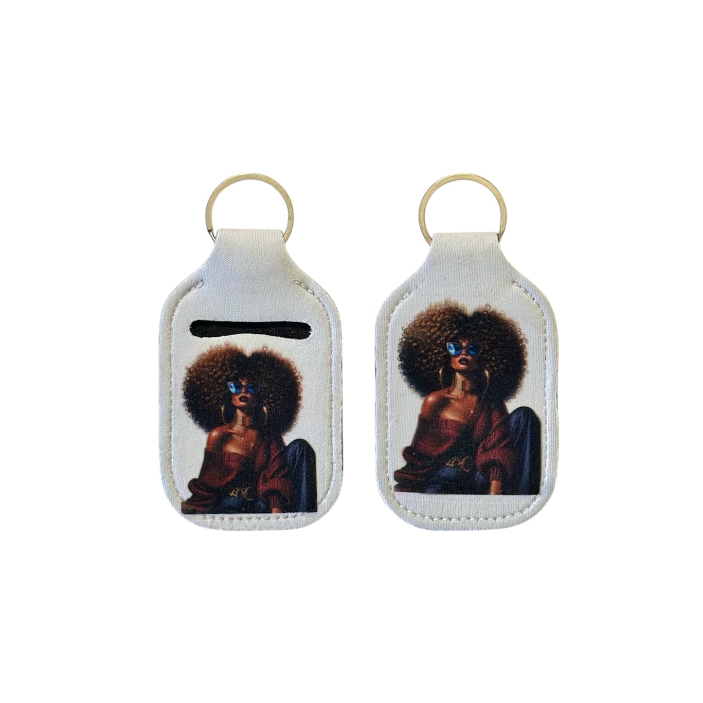 Wristlet Hand Sanitizer Holder Keychain