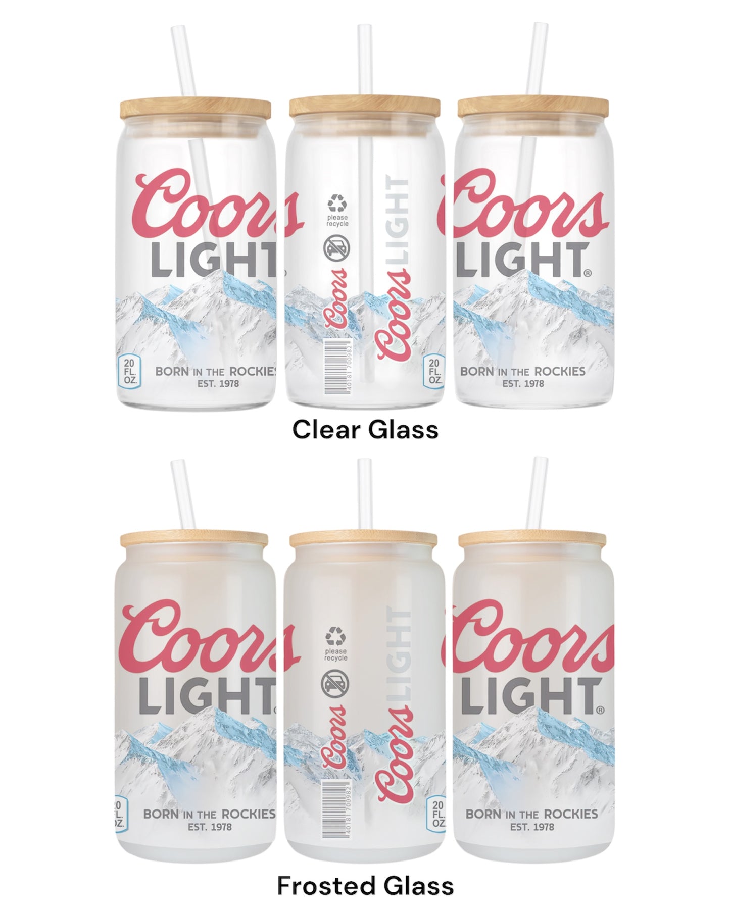 16 OZ Glass Can Beer Design