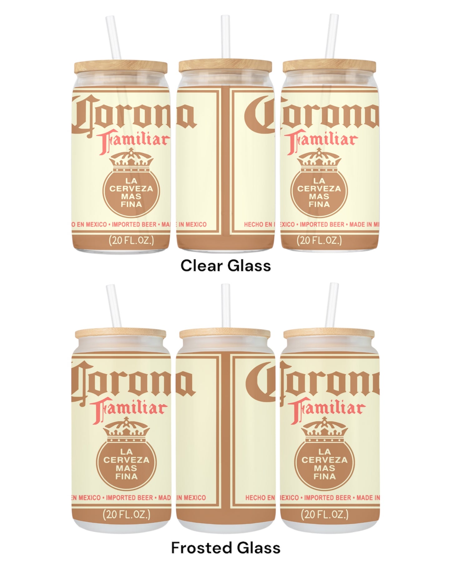16 OZ Glass Can Beer Design