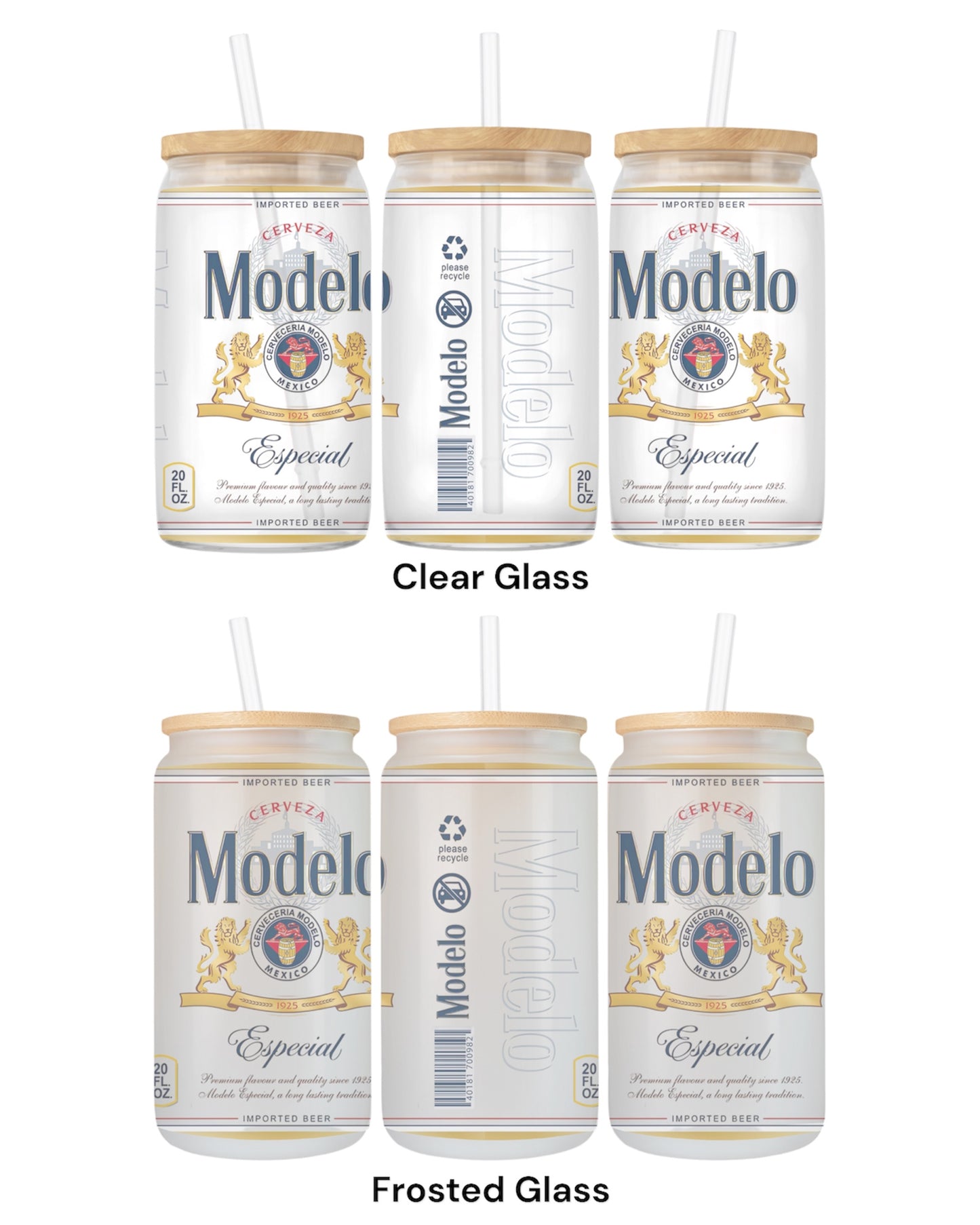 16 OZ Glass Can Beer Design