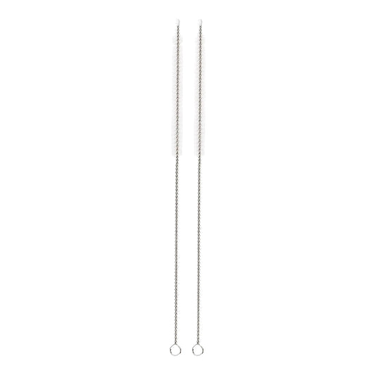 2 Pack Stainless Steel Reusable Straw Cleaner Brush