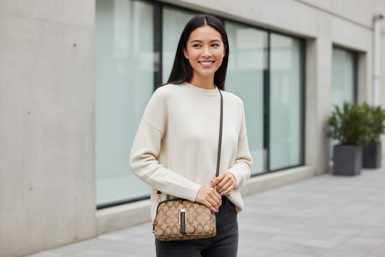 Infinity Crossbody Bag with Adjustable Removable Strap